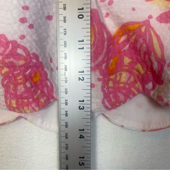 Lilly Pulitzer Tiered Scalloped Edge Conched Out Mini Skirt Size 12 - Picture 11 of 12